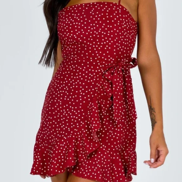red midi long sleeve dress Wine Red Satin A-Line Midi Dress & Reviews - Wine Red - Dresses